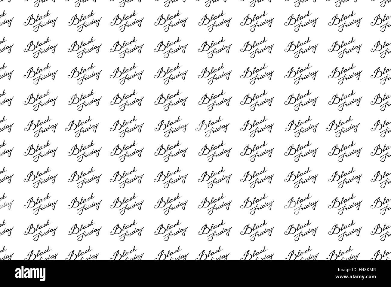 Vendredi noir modèle homogène. Fond noir et blanc. Le lettrage. Vector Illustration de Vecteur