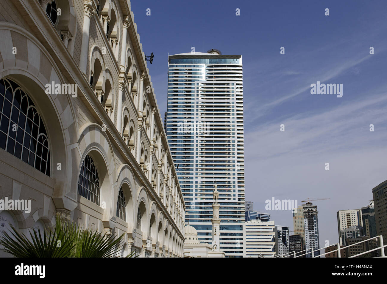 Fermer reste, 'Al Qasba', plaisir quatrième émirat, Sharjah, Emirats Arabes Unis, péninsule arabique, le Moyen-Orient, l'Asie, Banque D'Images