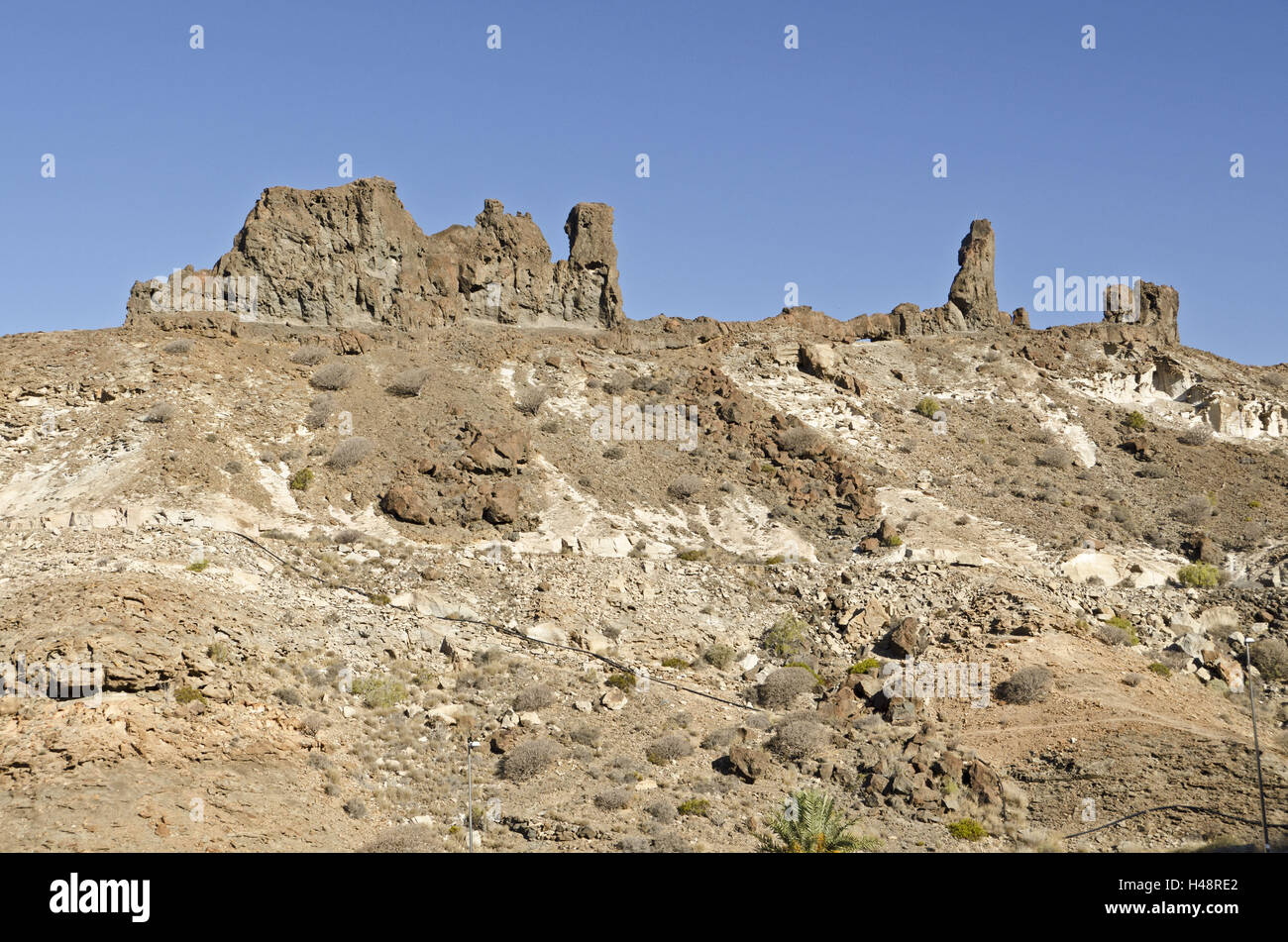 Espagne île des Canaries, Grande Canarie, le grain, les roches, le sud, Banque D'Images