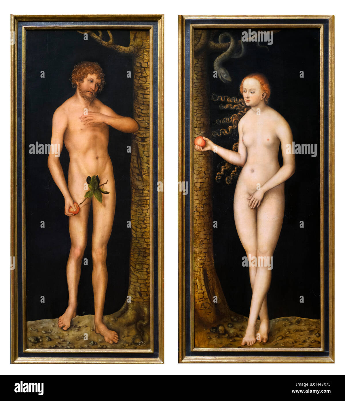 Lucas Cranach le Vieux, Adam et Eve, c.1510-1520 Banque D'Images