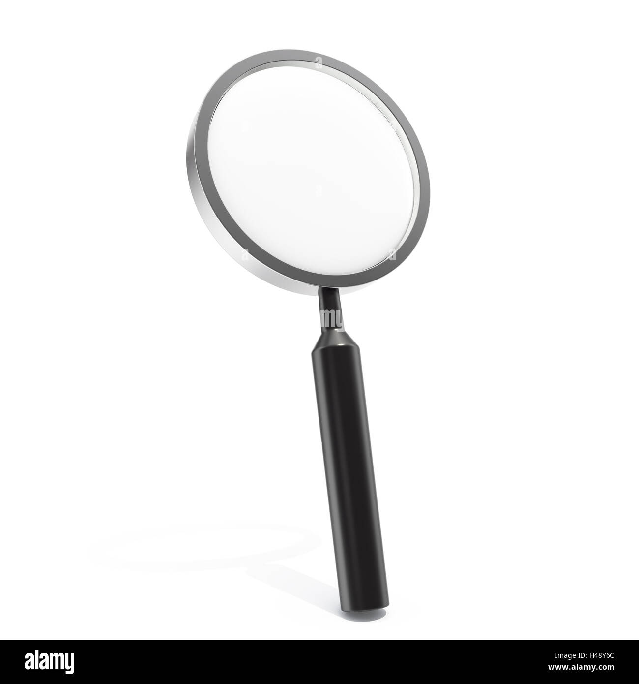 Illustration 3D réaliste loupe icône détaillée isolé sur blanc. Banque D'Images