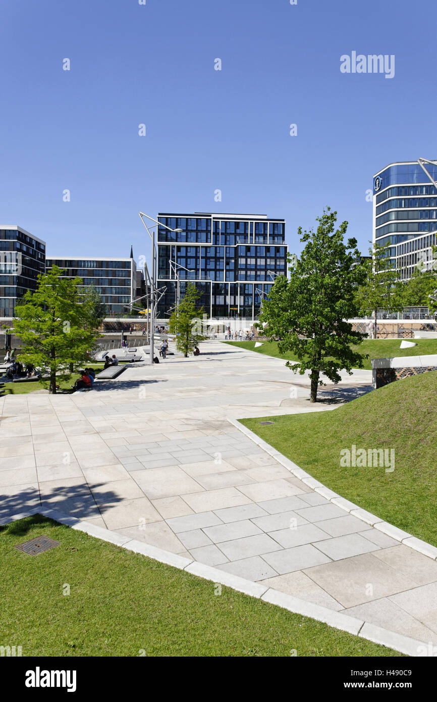 Marco Polo terrasses, Grasbrookhafen, Hafencity, ville hanséatique de Hambourg, Hambourg, Allemagne, Banque D'Images