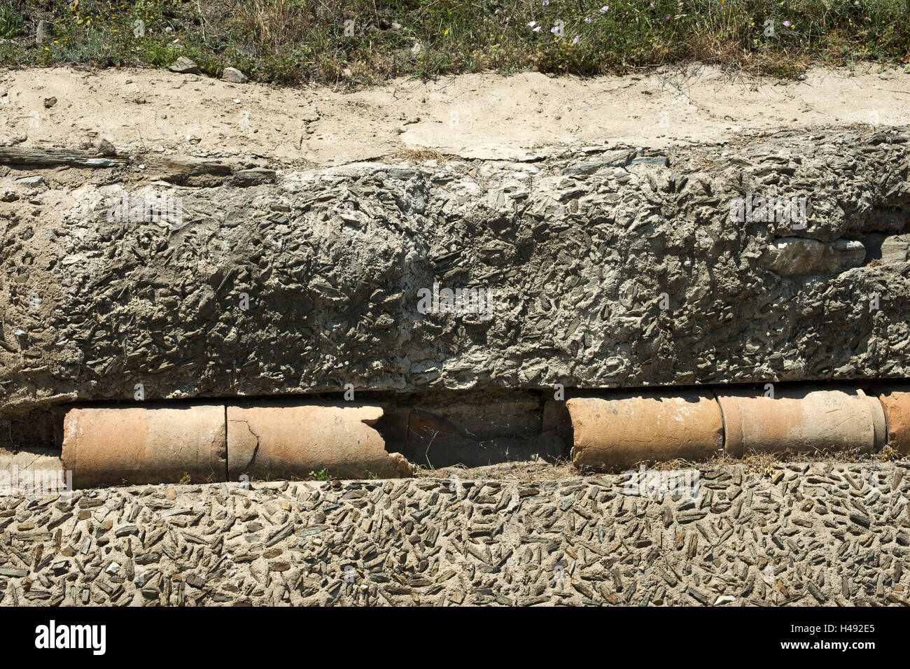 Grèce, les Cyclades, Naxos, pipe à eau, Romain Banque D'Images