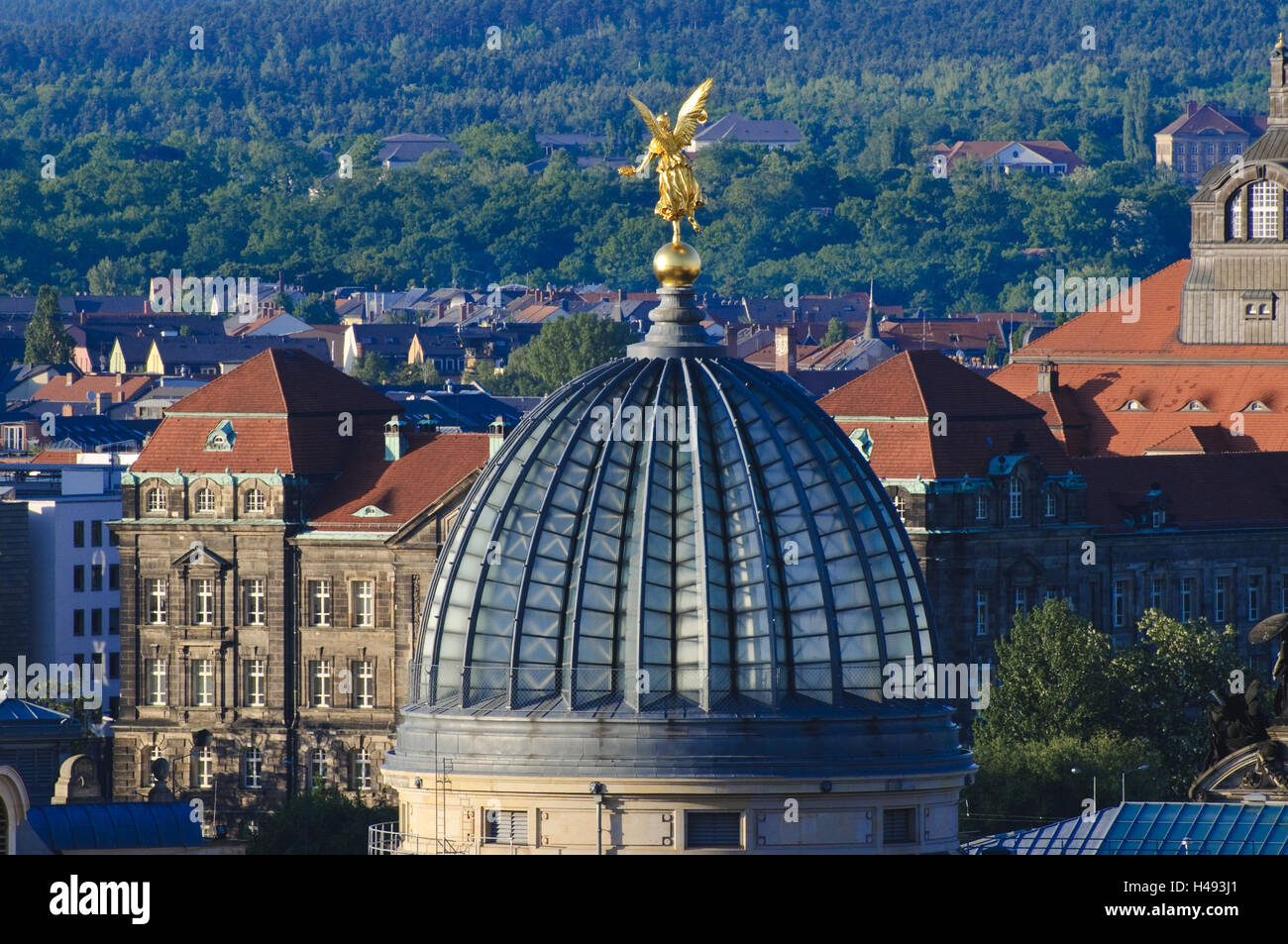 Dome du collège pour les arts graphiques de Dresde, Saxe, Allemagne, Banque D'Images
