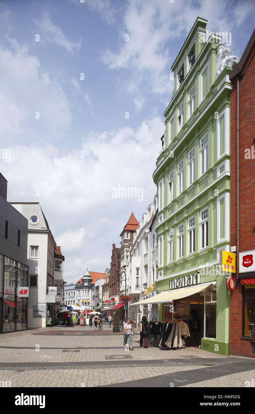 Allemagne, Basse-Saxe, Delmenhorst (ville), zone piétonne 'Long chemin', Banque D'Images