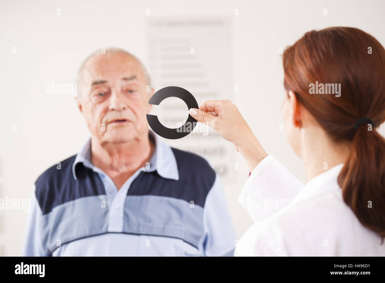 Les cadres supérieurs, l'essai d'oeil, Banque D'Images