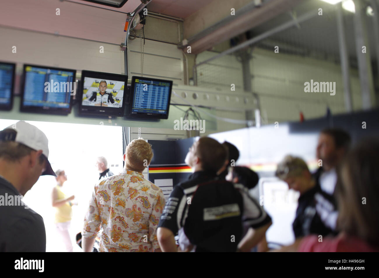 Le président lane, Moto GP, l'Allemagne, l'équipe de time monitor, Saxon's ring, Banque D'Images