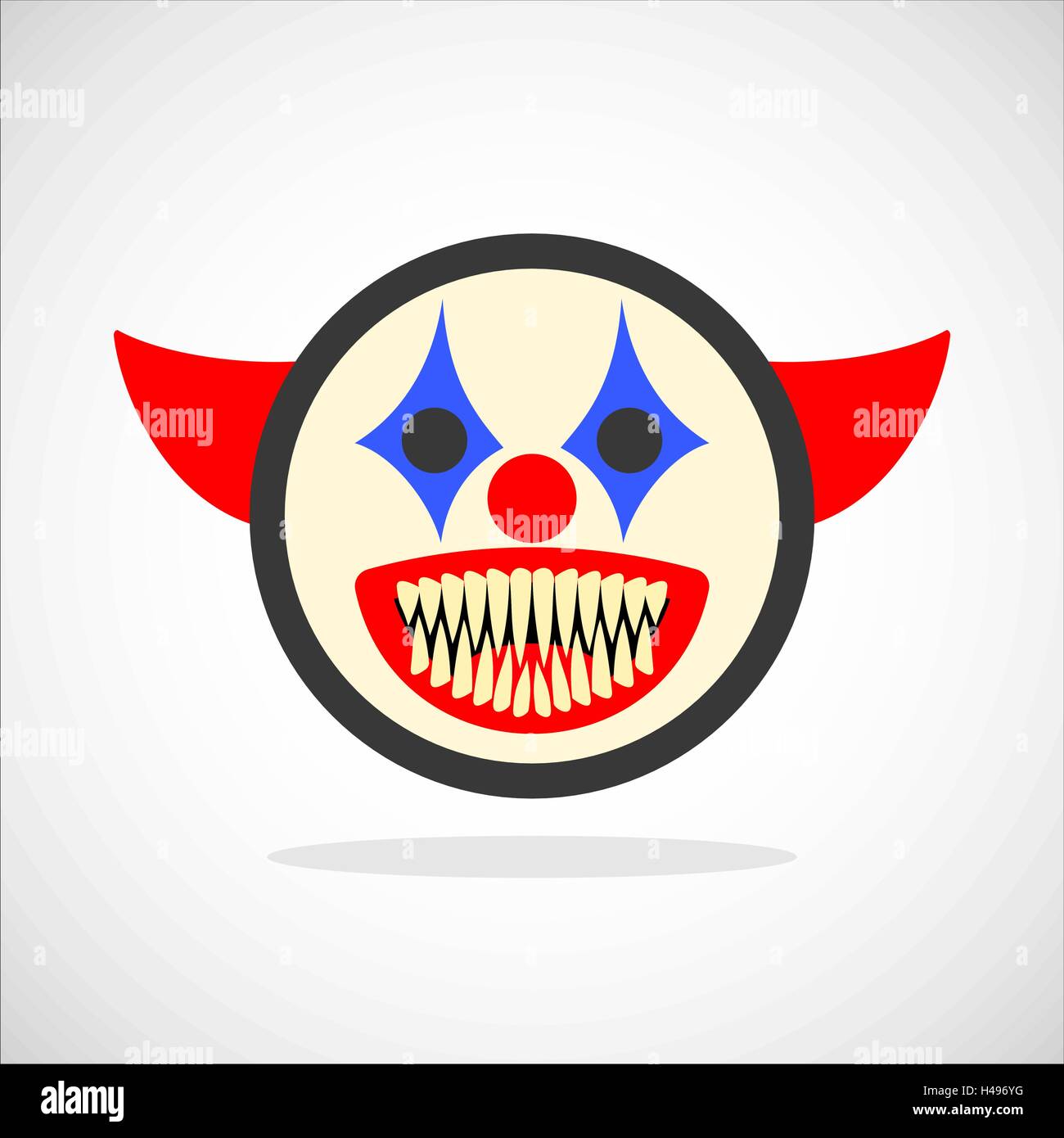 Smiley clown creepy Illustration de Vecteur