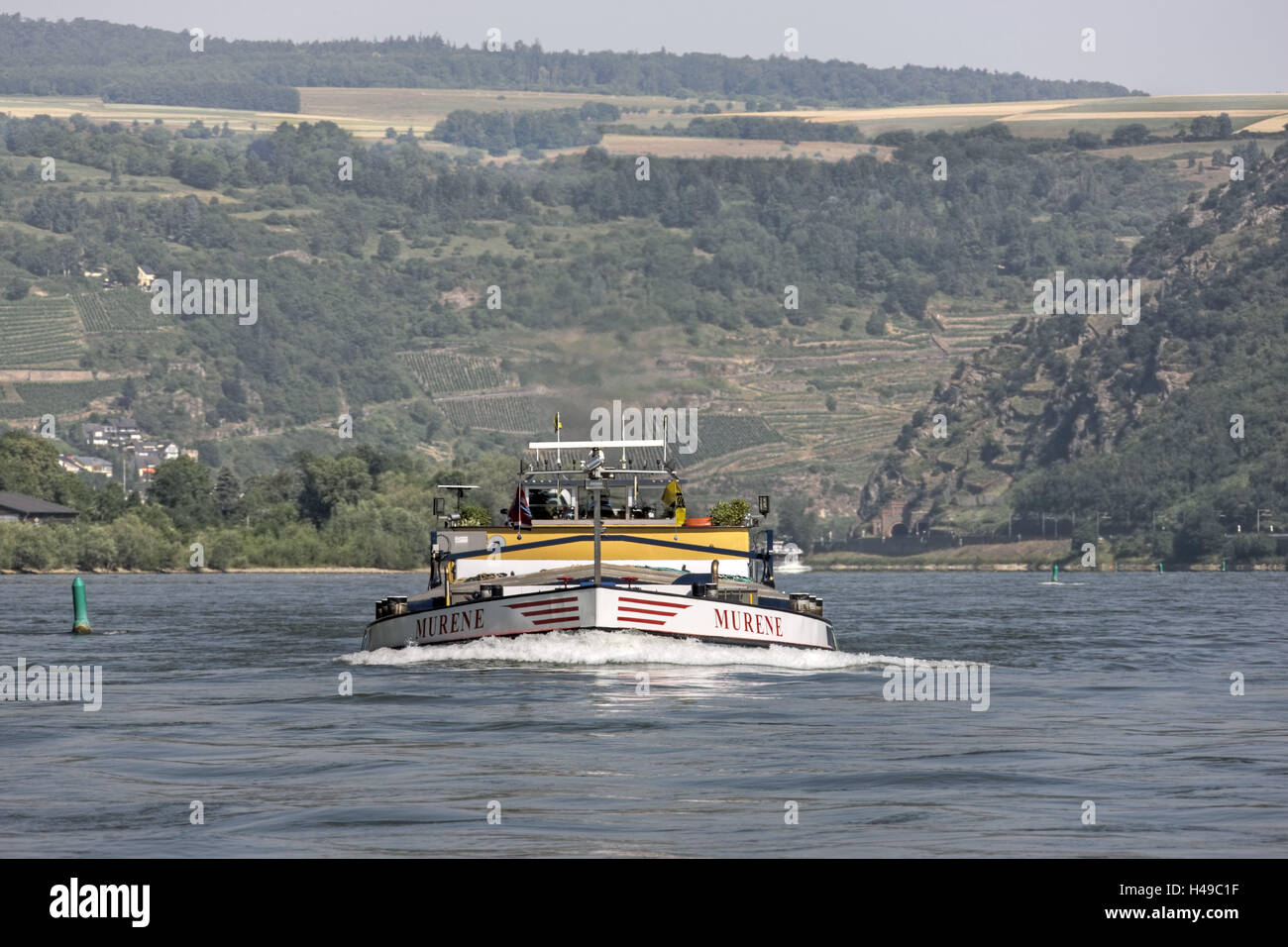 La vallée de la rivière, la rivière, bateau, Banque D'Images