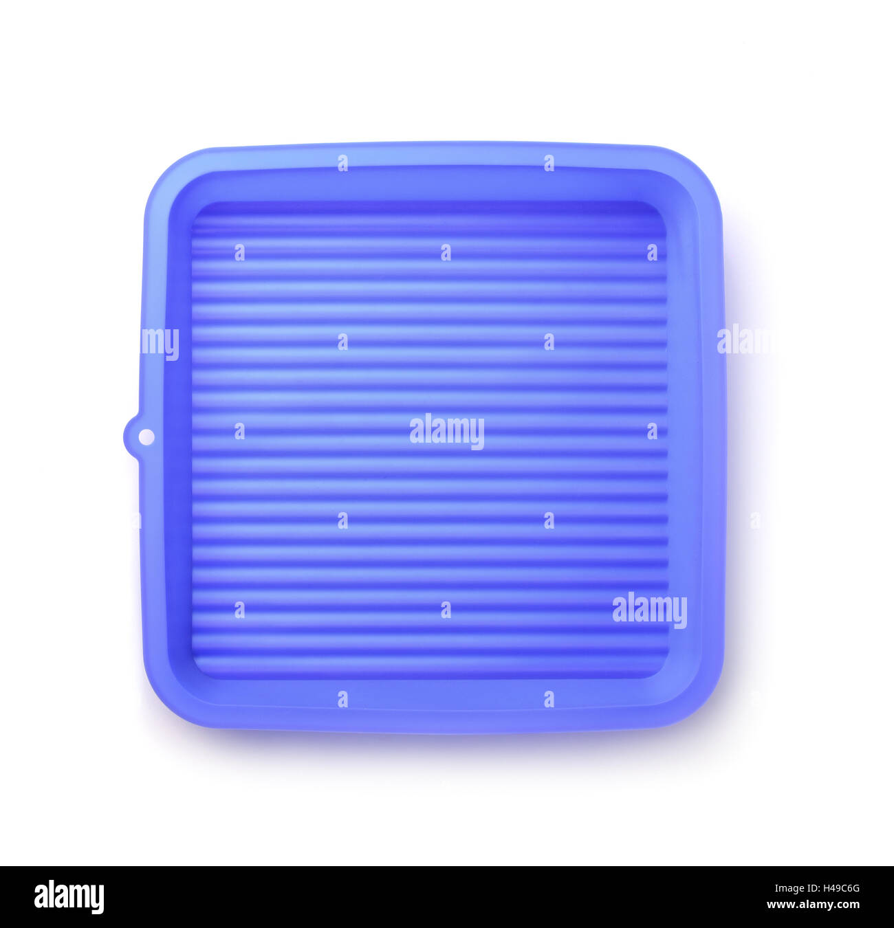 Vue de dessus de la silicone pan isolated on white Banque D'Images