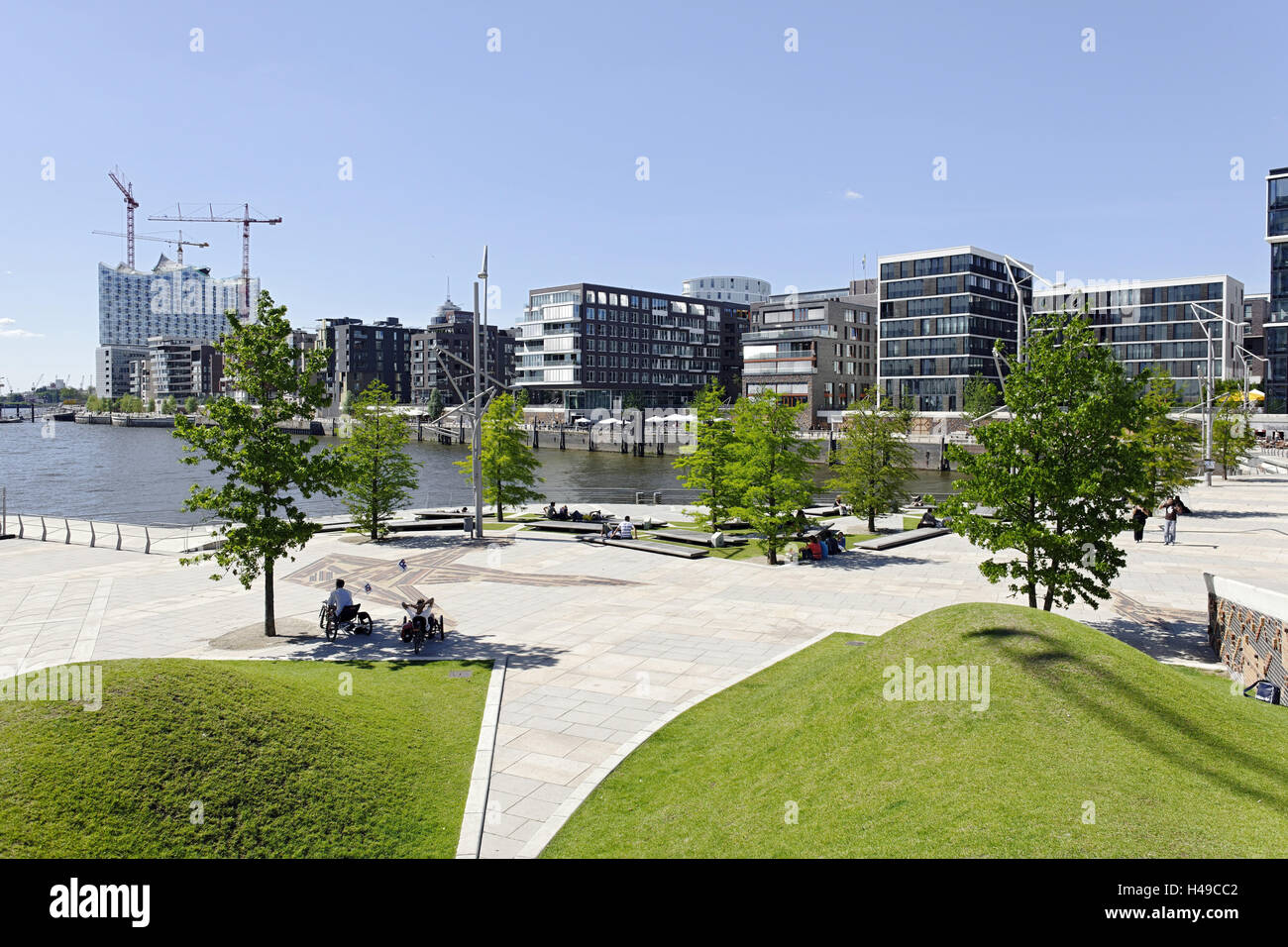 Marco Polo terrasses, Grasbrookhafen, Hafencity, ville hanséatique de Hambourg, Hambourg, Allemagne, Banque D'Images