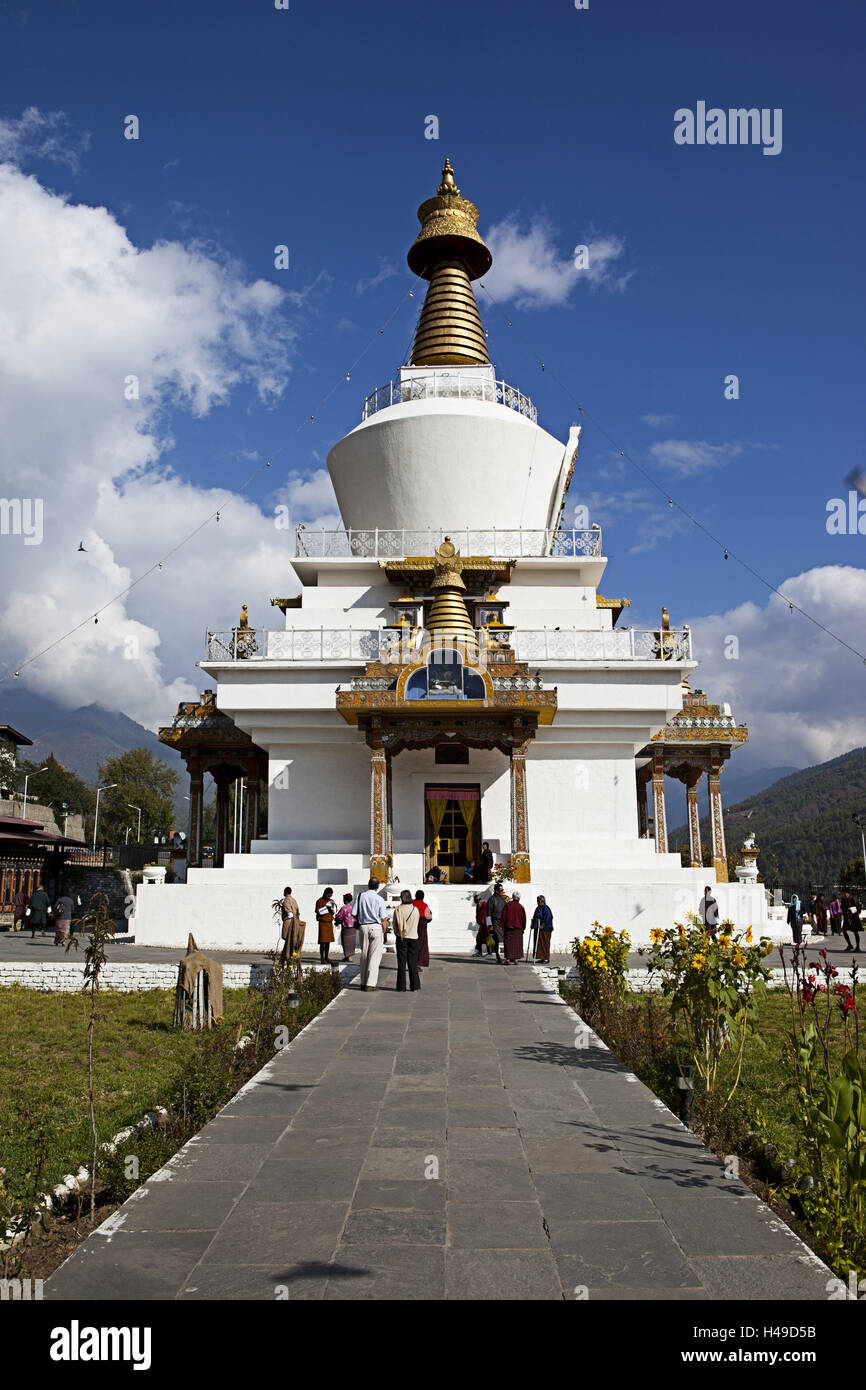 Royaume du Bhoutan, National Memorial Chorten, Memorial pour le 3ème roi du Bhoutan, Banque D'Images