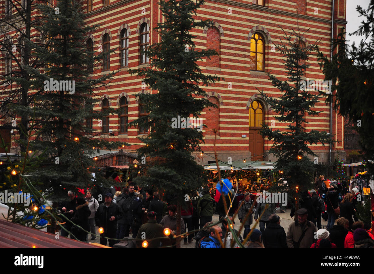 L'Allemagne, la Saxe-Anhalt, Quedlinburg, Noël, visiteur, Banque D'Images