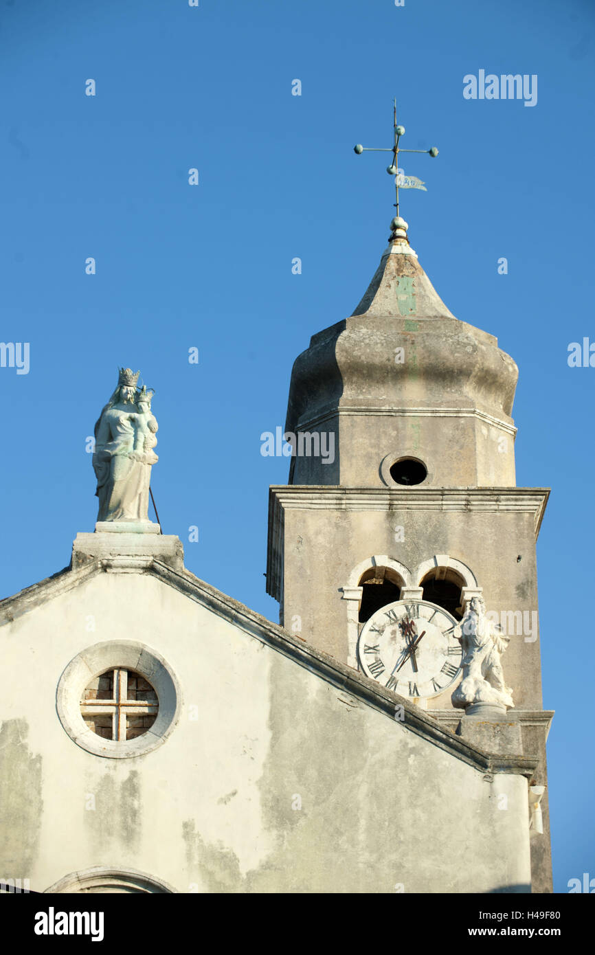 La Croatie, l'île de Losinj, Veli Losinj, l'église, Engelsmadonna Banque D'Images