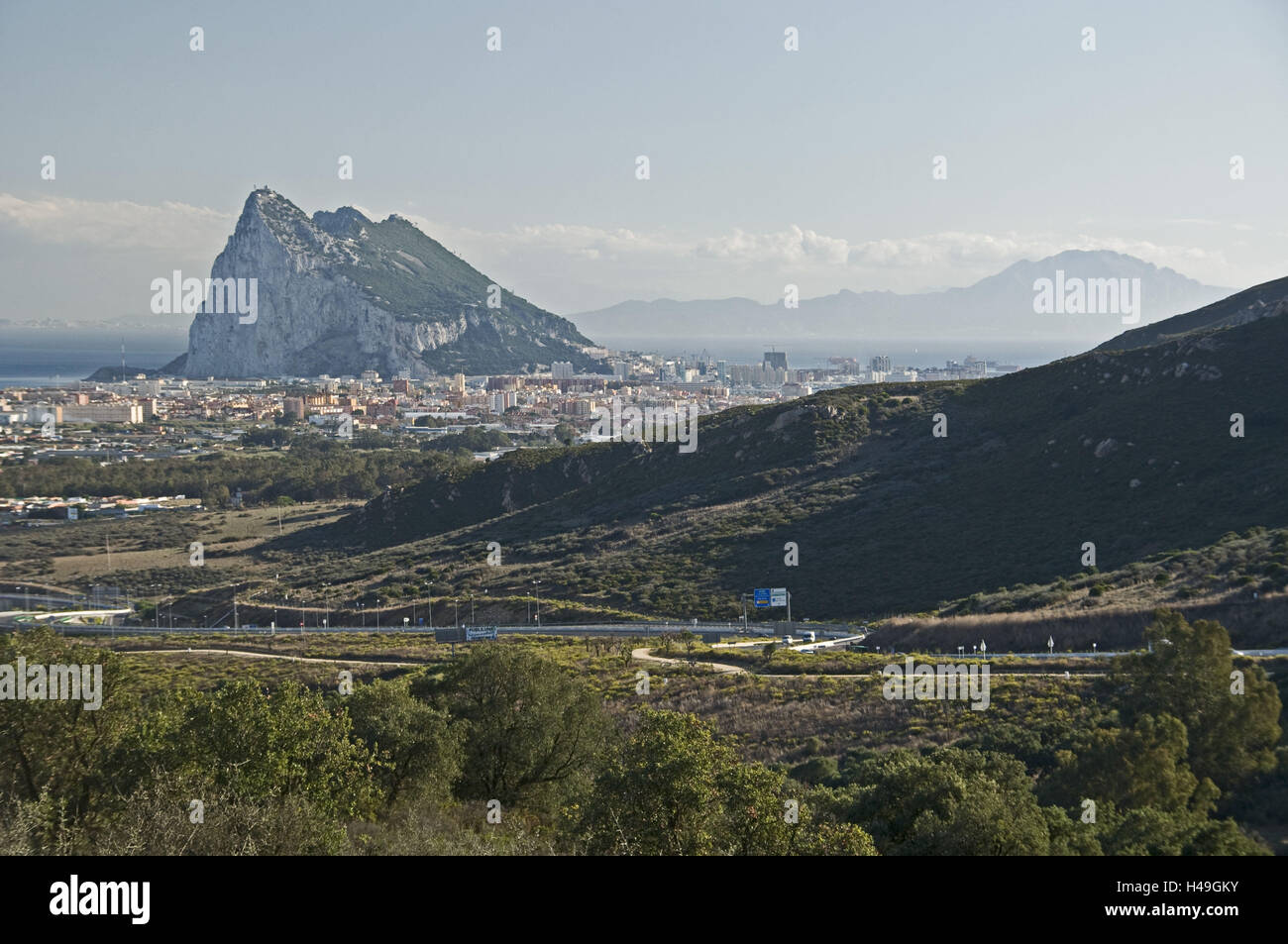 Espagne, Andalousie, Costa del Sol, province de Cadix, San Roque, le rocher de Gibraltar, Banque D'Images
