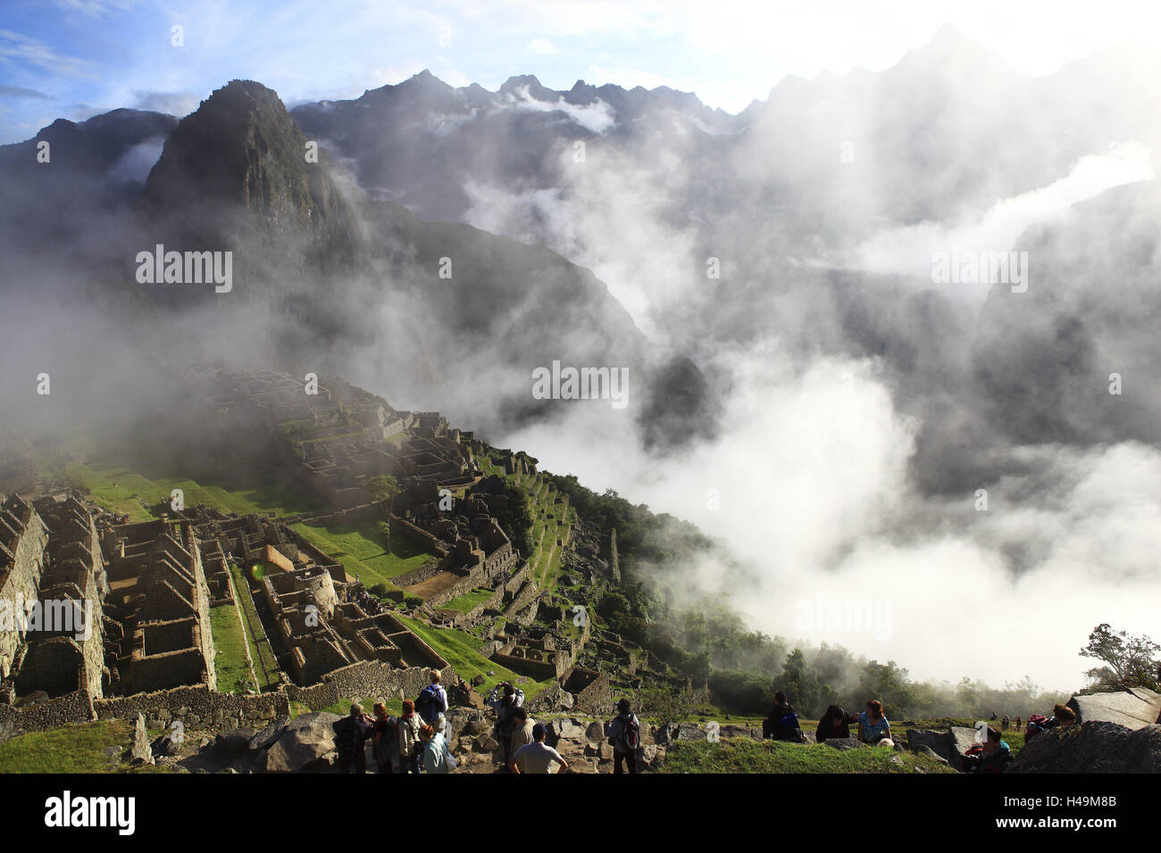 Le Pérou, Machu Picchu, 7 merveilles du monde de l'âge moderne, Banque D'Images