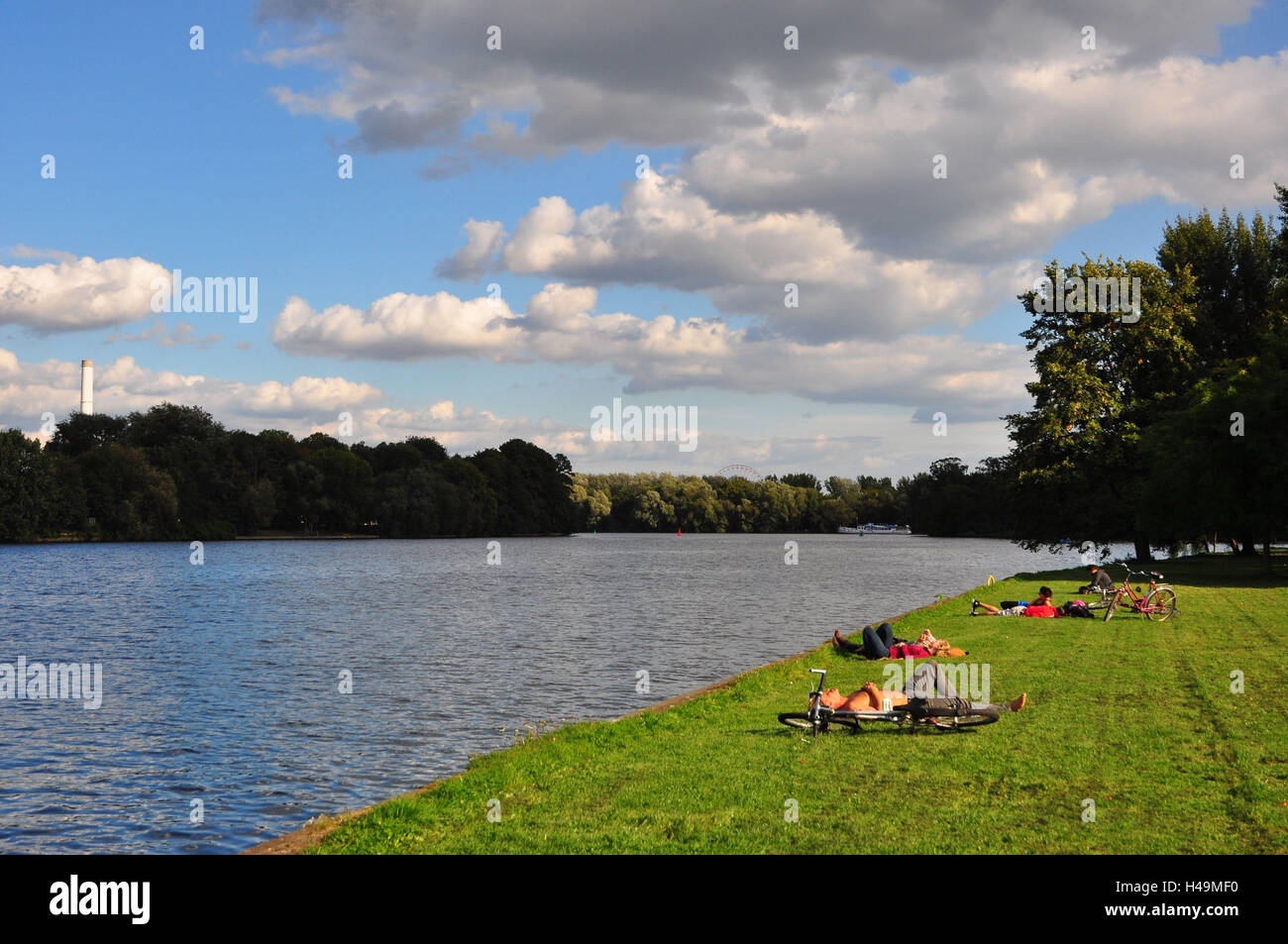 Allemagne, Berlin, Treptow, la Spree Idyll, banque, Banque D'Images