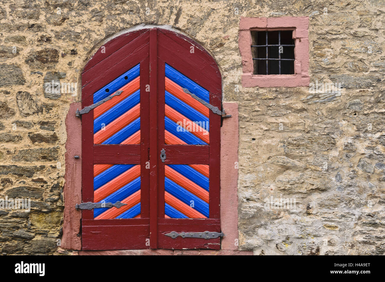 Allemagne, Hesse, Taunus, Allemand Timber-Frame Road, Idstein, porte avant à l'ancien parc du château, Banque D'Images