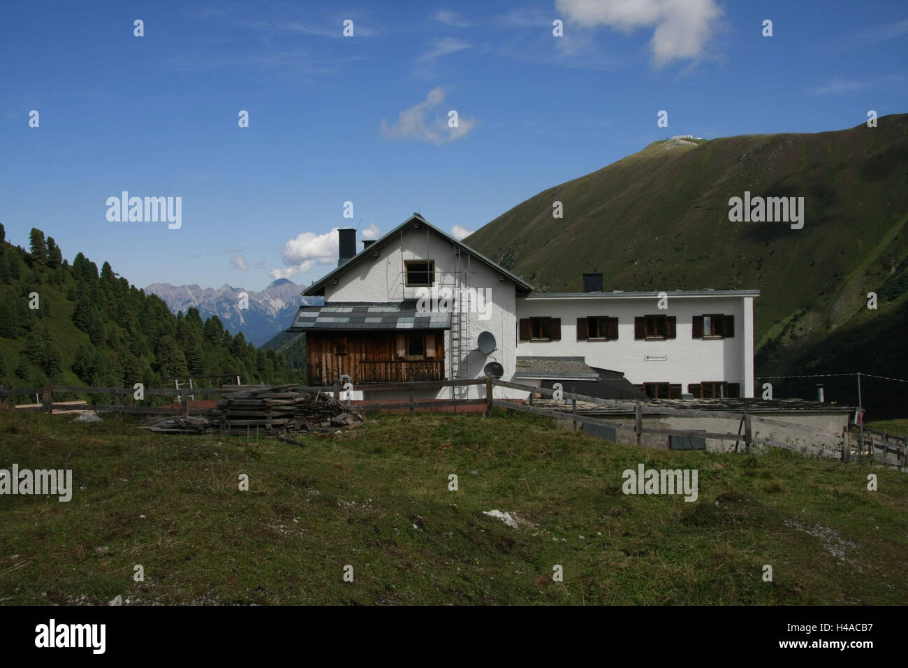 Autriche, Tyrol, les Alpes de Stubai, Adolf Pichler hut, 1977 m, Banque D'Images