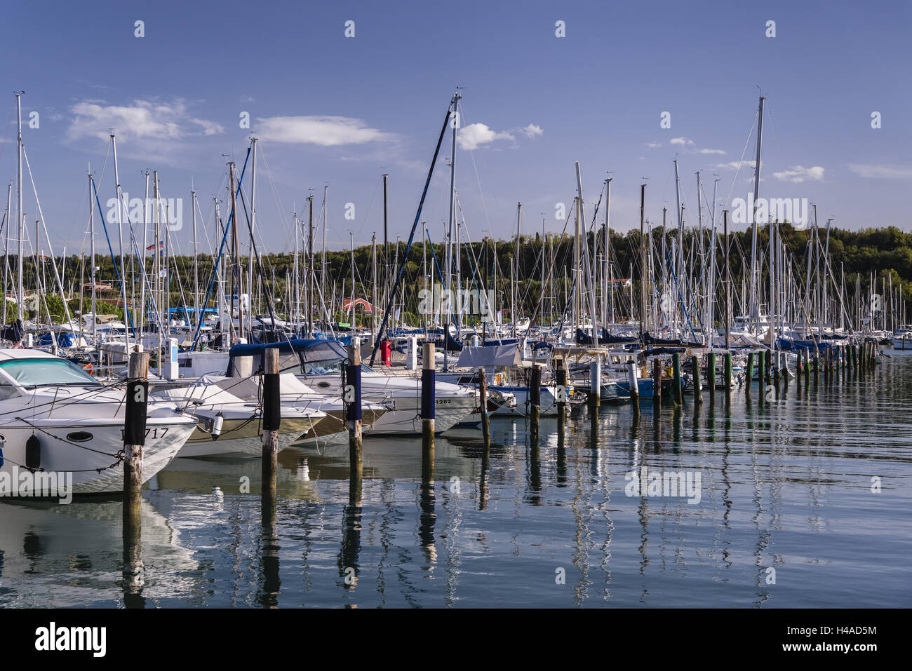 La Slovénie, la Riviera Slovène, Portoroz, port de plaisance de Marina (), Banque D'Images