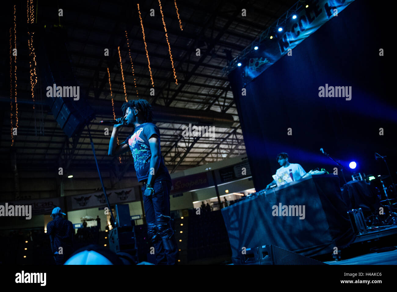 Danny Brown effectue à Riot Fest à l'échelle nationale le 2 septembre 2016, complexe à Denver, Colorado Banque D'Images