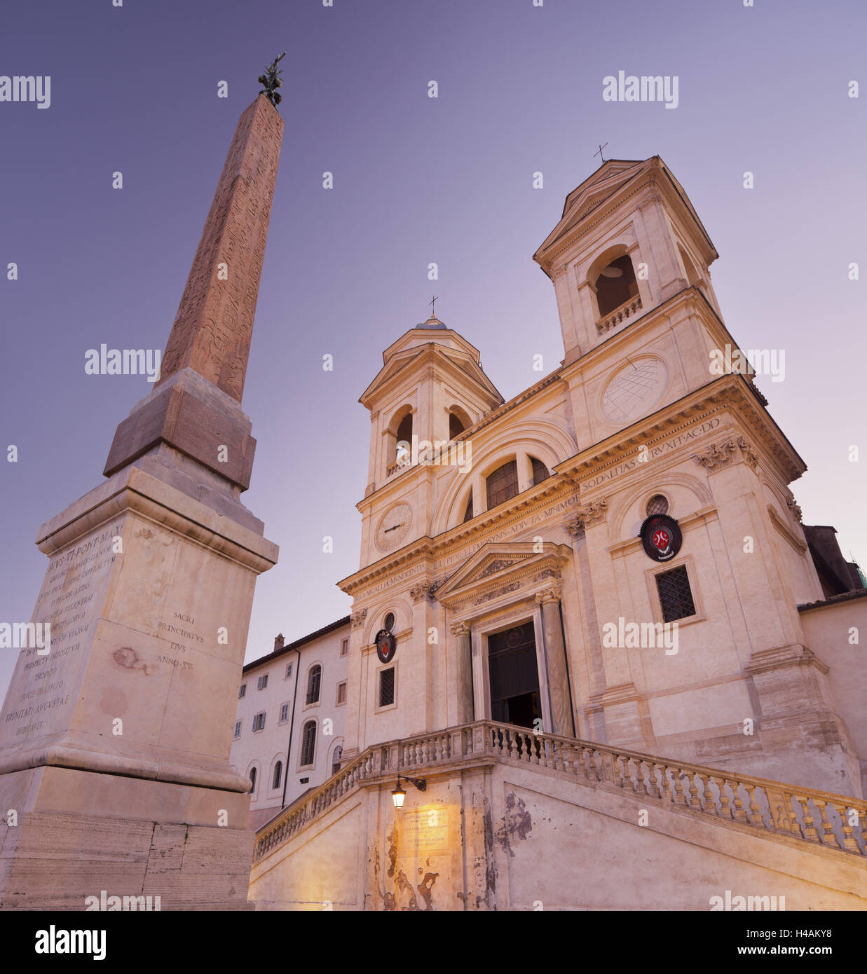 La Trinità dei Monti, Rome, Latium, Italie, Banque D'Images