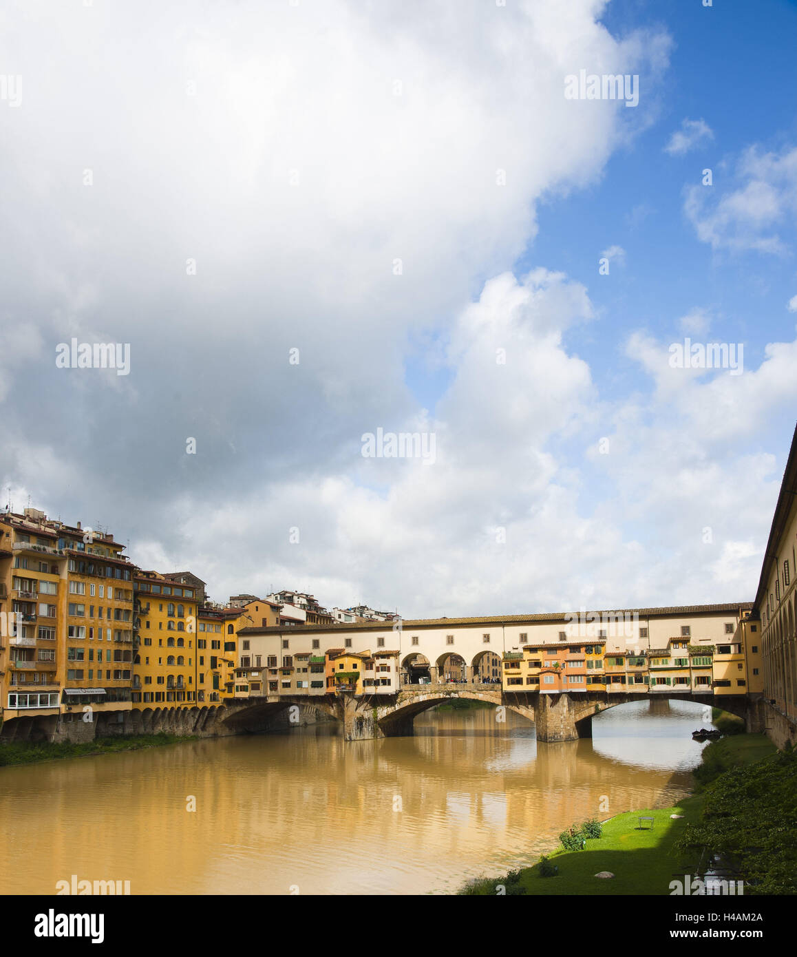 Italie, Toscane, Florence, pont, rivière, Arno, Banque D'Images