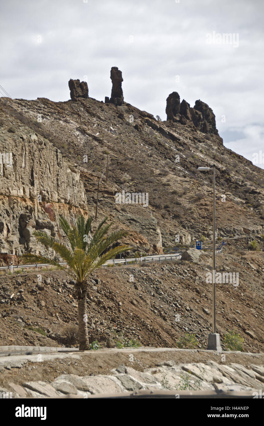 L'Espagne, l'île des Canaries, Grande Canarie grain, la bile formations dans le sud, Banque D'Images