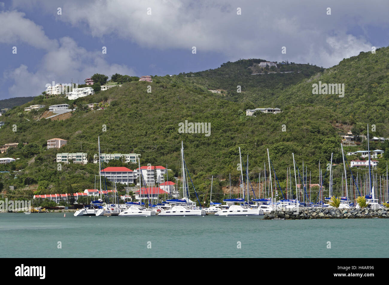 Tortola, Yacht Harbour Road Town, Banque D'Images