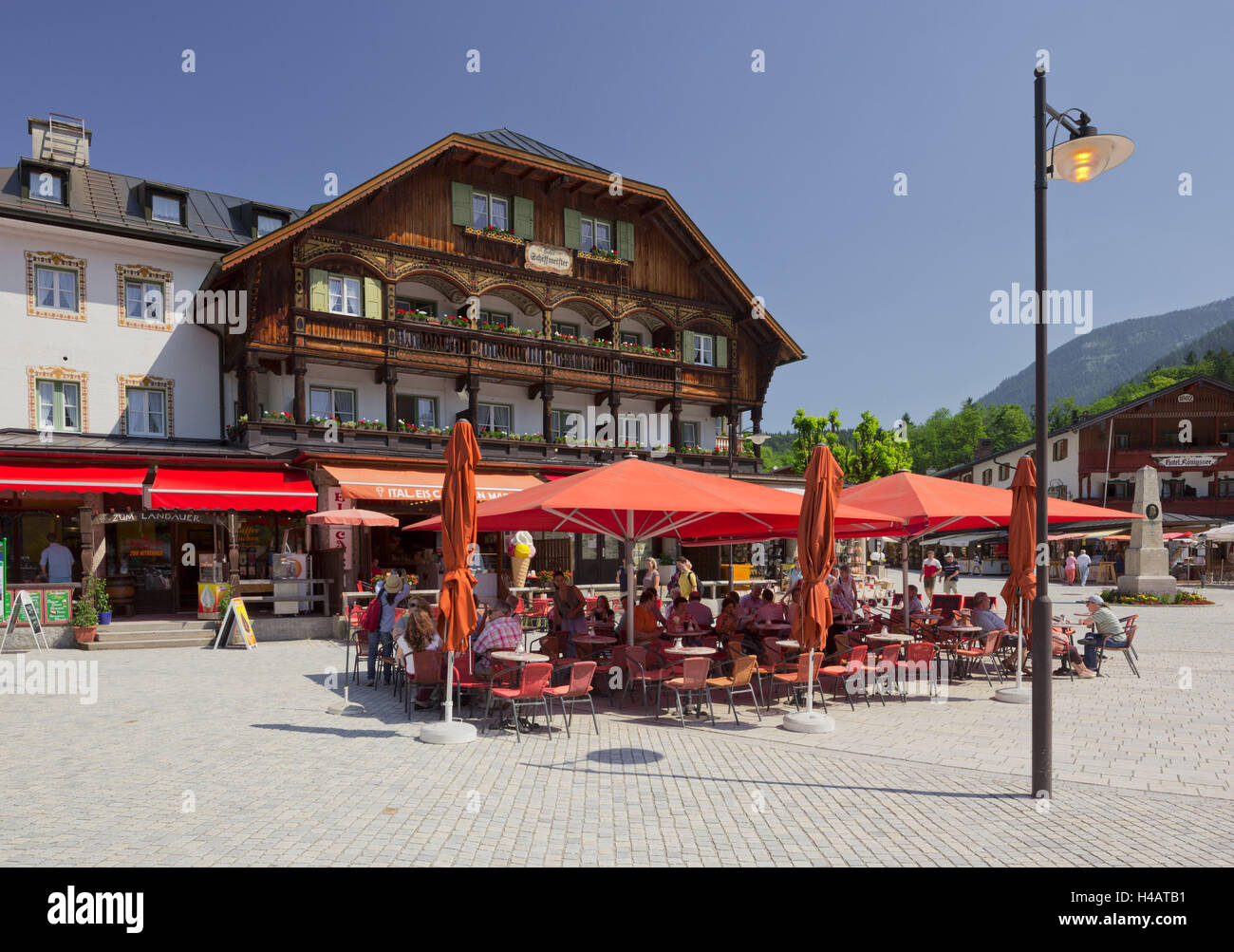 Inn, Seestrasse, King's Lake, parc national de Berchtesgaden, Berchtesgadener Land, Bavière, Allemagne Banque D'Images