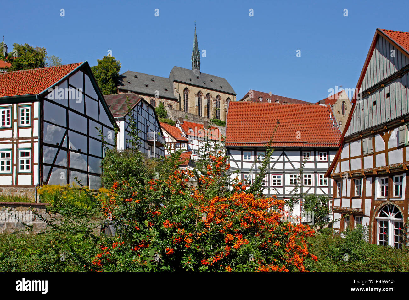 L'Allemagne, en Rhénanie du Nord-Westphalie, Warburg, ville du district administratif Höxter, vieille ville historique, Banque D'Images