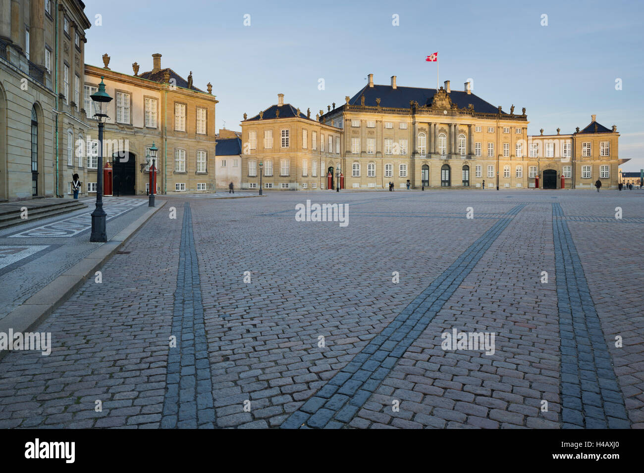 Le Palais d'Amalienborg, Copenhague, Danemark Banque D'Images