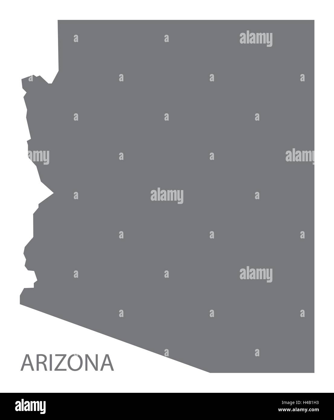 Arizona USA Map en gris Illustration de Vecteur