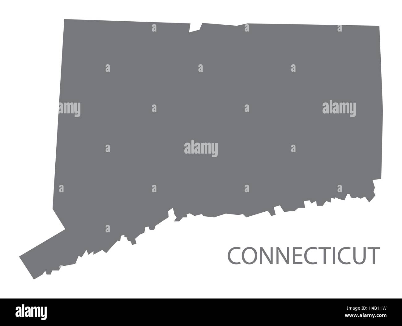 New York USA Map en gris Illustration de Vecteur