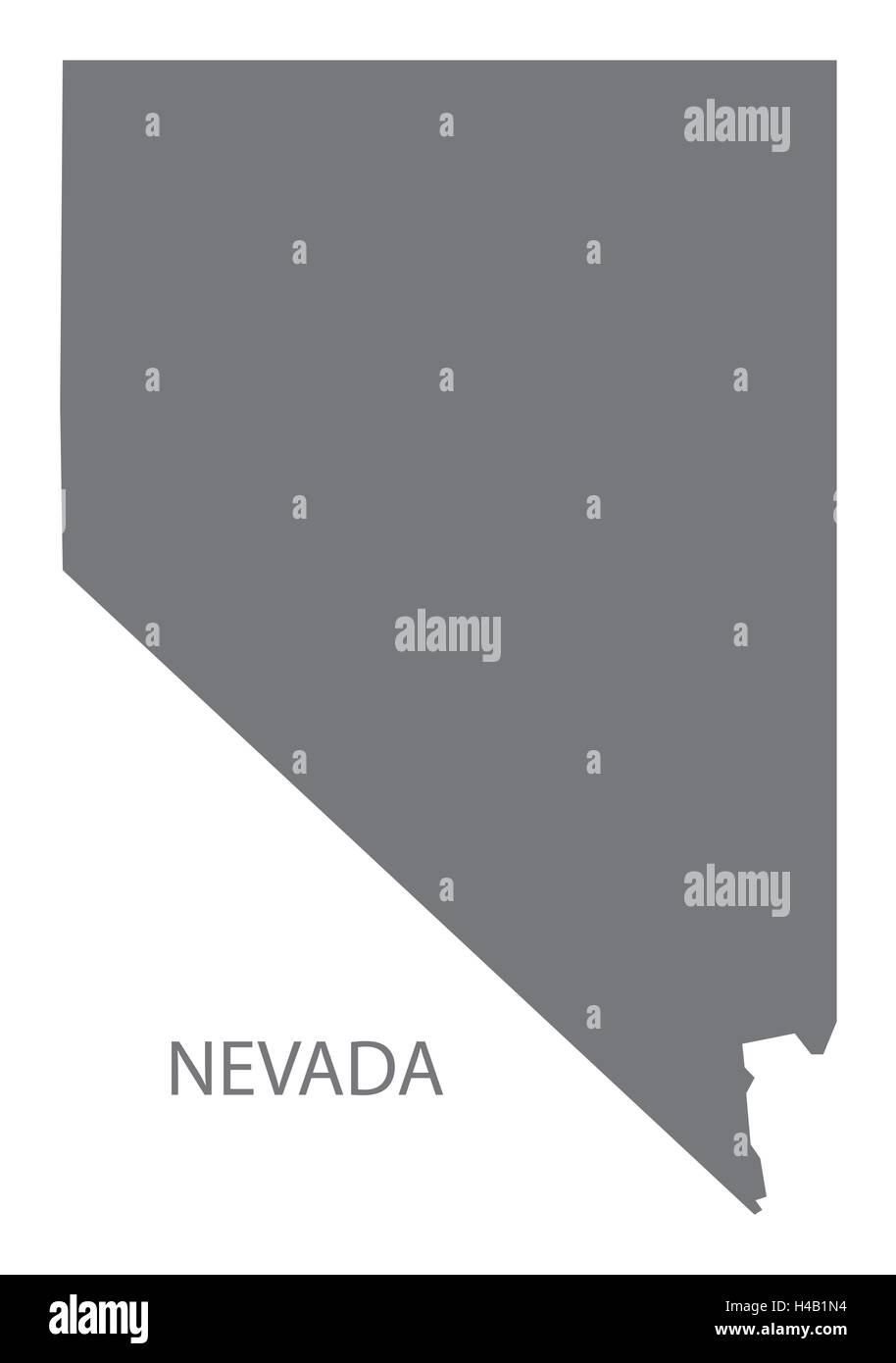 Nevada USA Map en gris Illustration de Vecteur