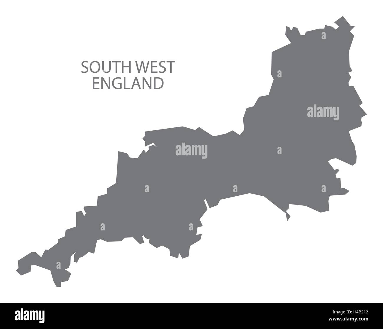 Le comté de Grey plan de l'Angleterre, le sud-ouest de l'Angleterre Illustration de Vecteur