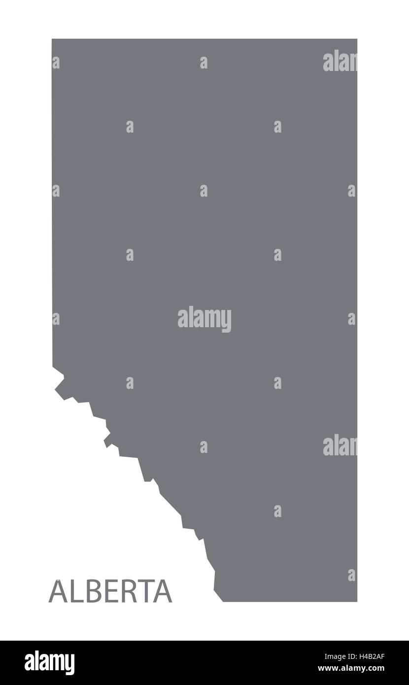 Alberta Canada Site en gris Illustration de Vecteur