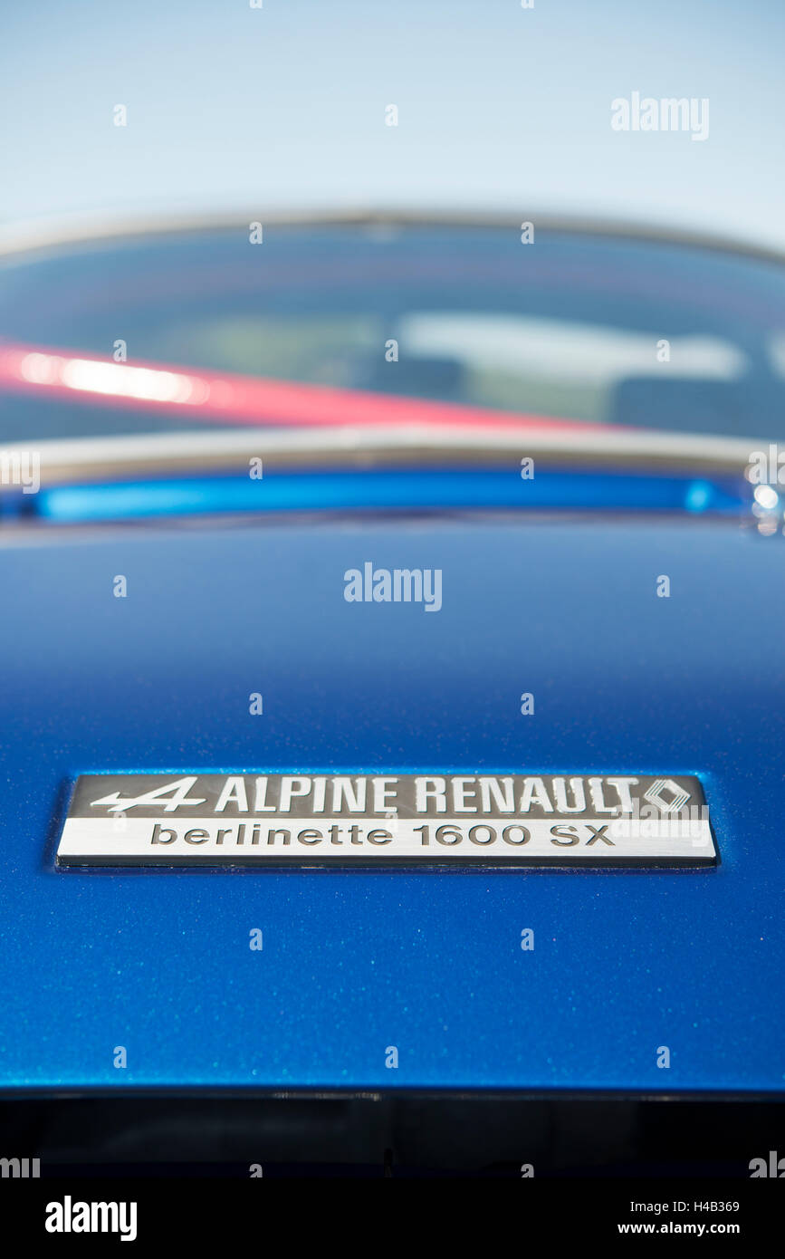 Renault Alpine A 110 SX, bleu, année de fabrication 1976, 95 CV, cylindrée 1647 cm3 Banque D'Images