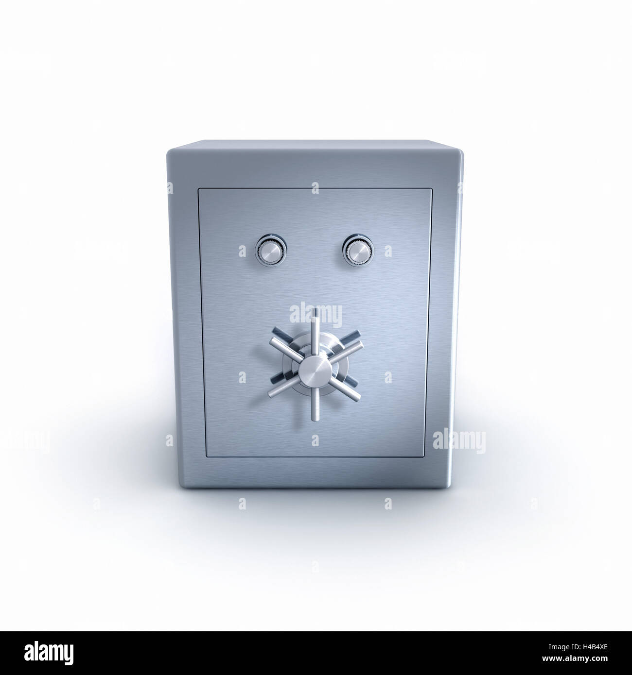 Coffre-fort, fond blanc, Banque D'Images