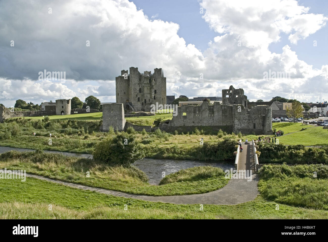 L'Irlande, Leinster, Meath, Trim-Castle, rivière Boyne, Banque D'Images