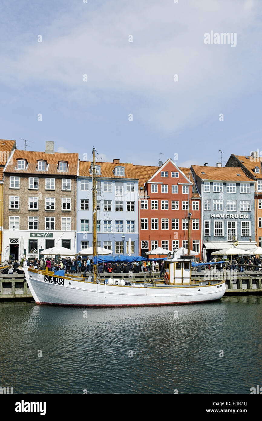Des divertissements, les touristes de Nyhavn, Copenhague, Danemark, Scandinavie, Banque D'Images