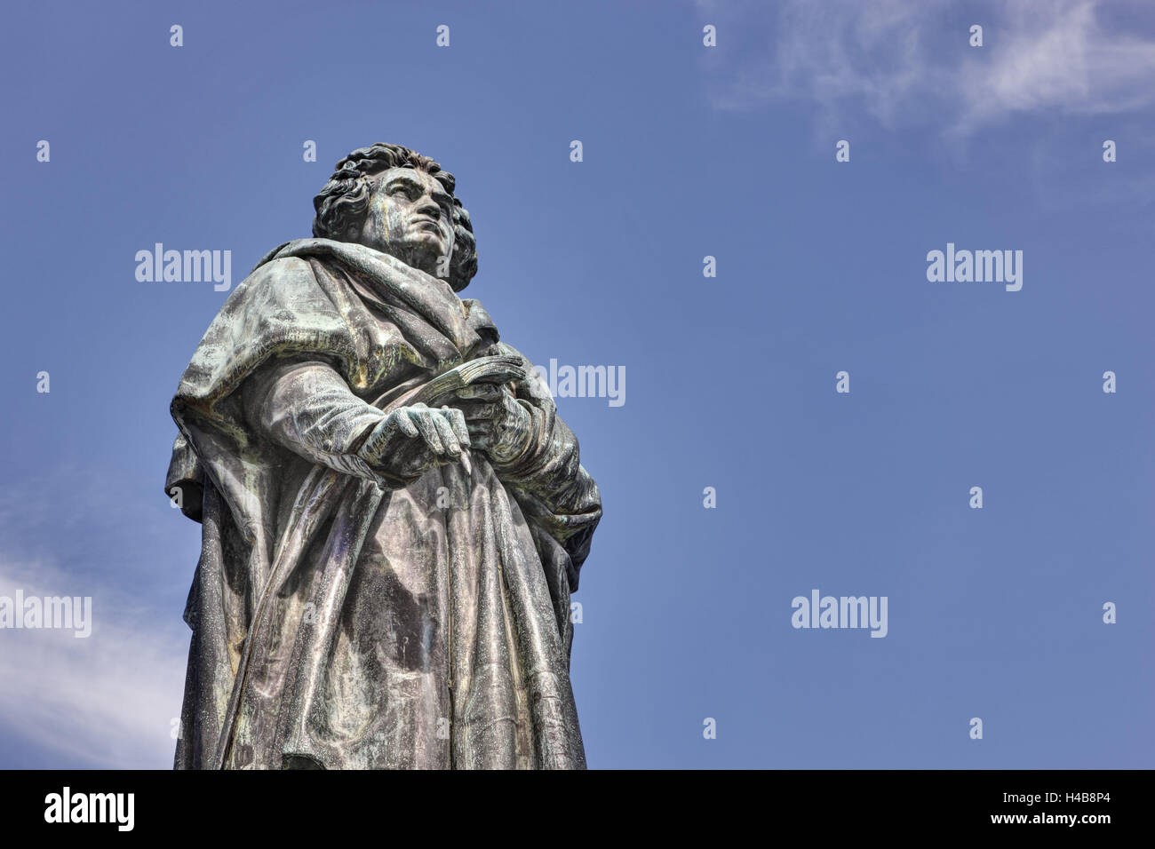 Allemagne, Berlin, Bonn, monument Beethoven, statue, ciel, Banque D'Images
