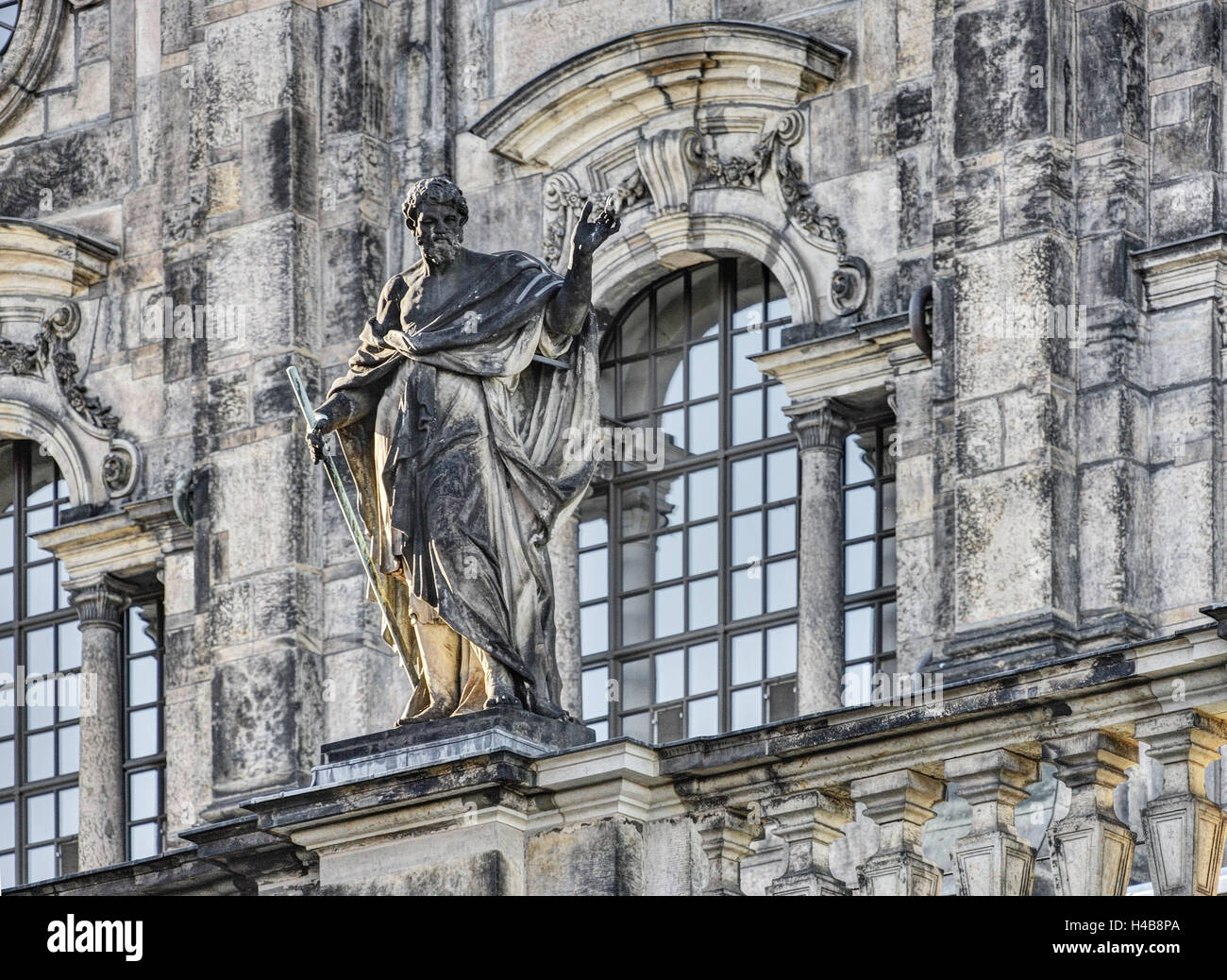Allemagne, Saxe, Dresde, l'Église Hofkirche (chapelle de la cour), statue, Banque D'Images
