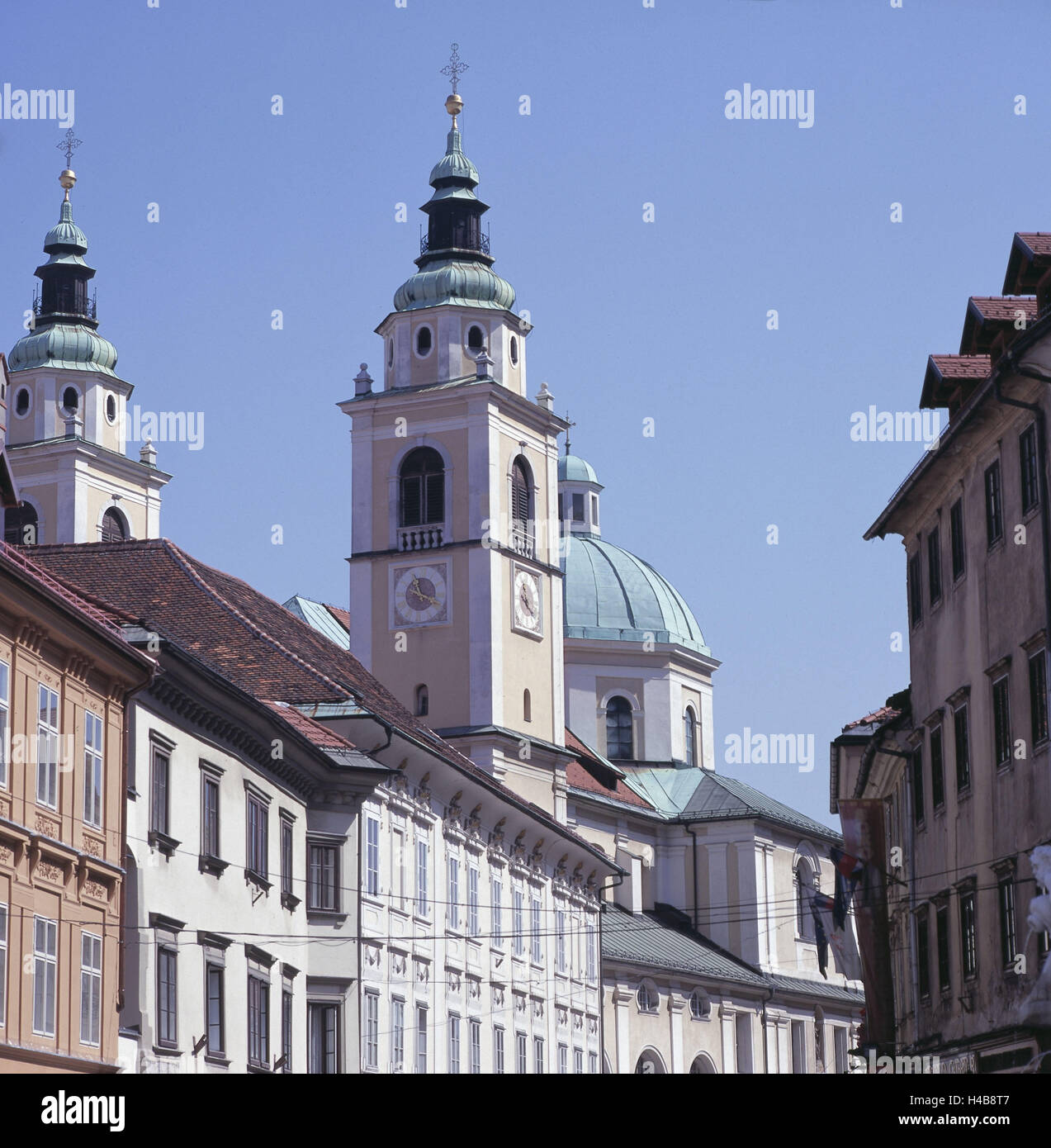 La Slovénie, Ljubljana, la cathédrale de Saint Nicolas, Banque D'Images