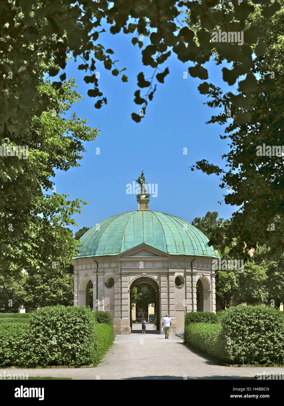Allemagne, Munich, Hofgarten, temple de Diana Banque D'Images