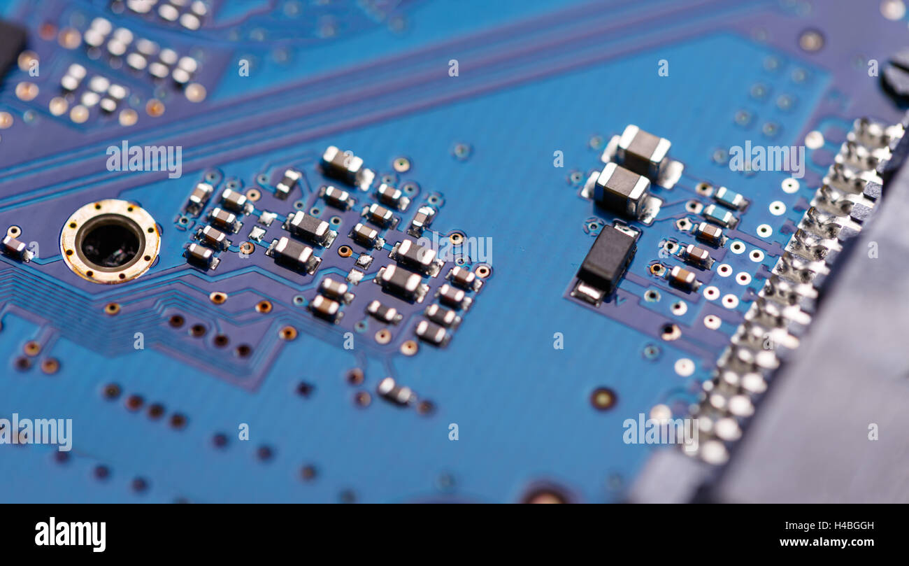 Le microprocesseur circuit bleu représentant de l'industrie de la haute technologie et l'informatique Banque D'Images