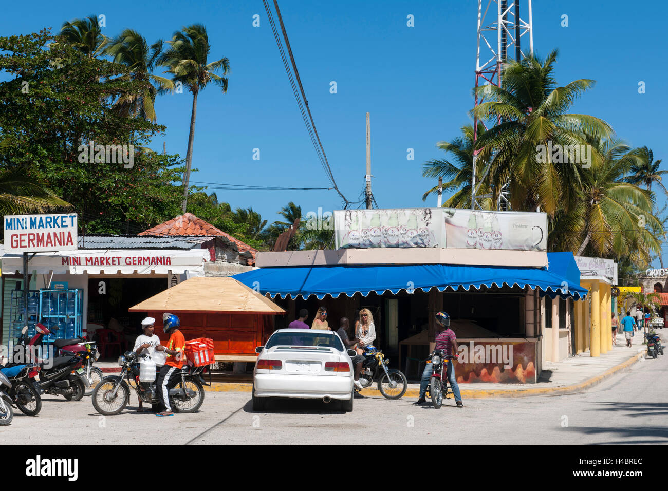 La République dominicaine, l'orient, Punta Cana, Bavaro, ancien village de pêcheurs cuillerée Cortecito Banque D'Images