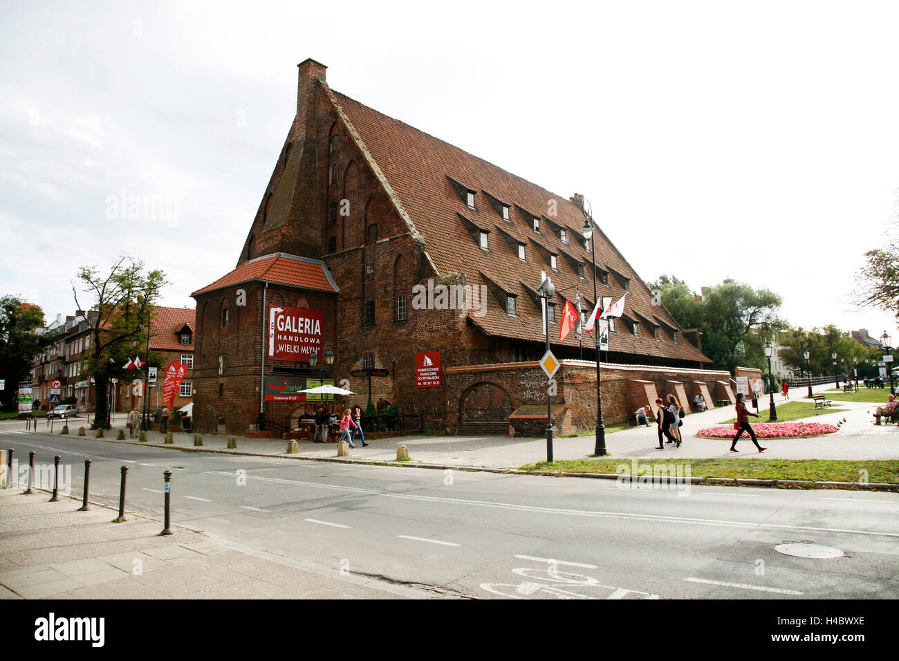 La Pologne, la Poméranie, Gdansk, Radaune island, grand moulin Banque D'Images