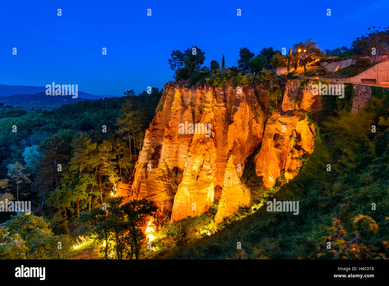 France, Provence, Vaucluse, Roussillon, roche ocre Banque D'Images