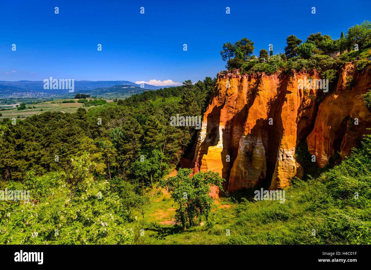 France, Provence, Vaucluse, Roussillon, roche ocre Banque D'Images